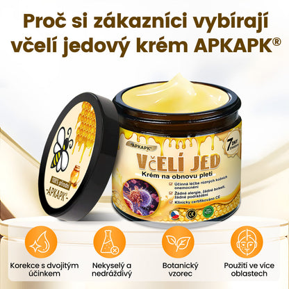 Bezbolestně a účinně odstraňuje různé typy bradavic 👨‍⚕️ APKAPK® krém na obnovu pokožky s včelím jedem pomáhá odstranit běžné, plantární, ploché a nitkovité bradavice, stejně jako papilomy