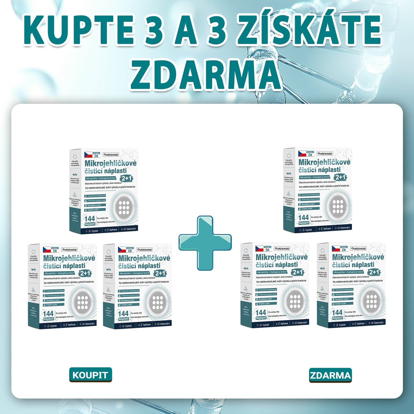 ✨🔥 50% SLEVA 🔥✨ PURESHADE® 2v1 mikrojehličková náplast 🍀 | Na znaménka, bradavice, akné a nedokonalosti pleti | Jemnější a čistší vzhled pokožky