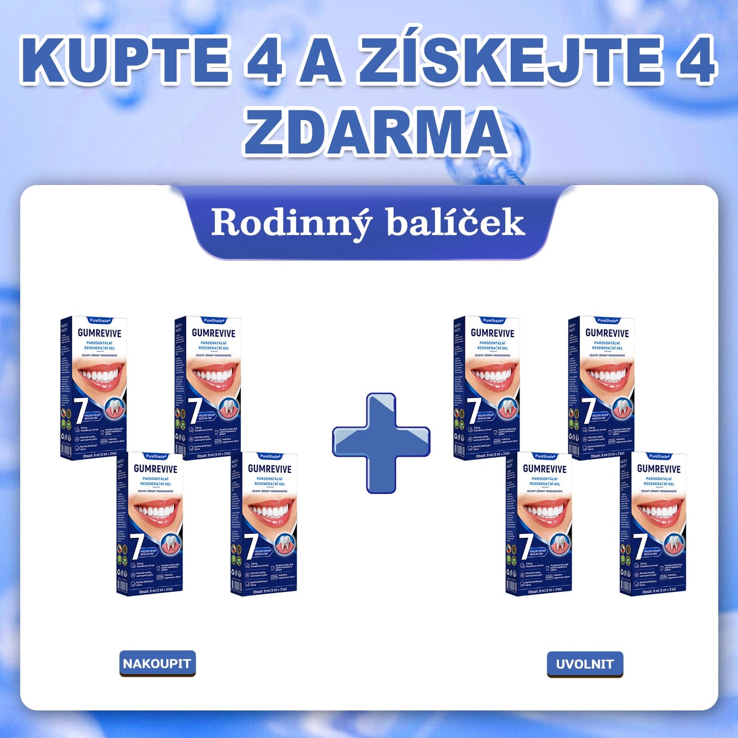 PureShade® 🦷 GumRevive regenerační gel na dásně – pro zdravější dásně a sebevědomější úsměv 👍