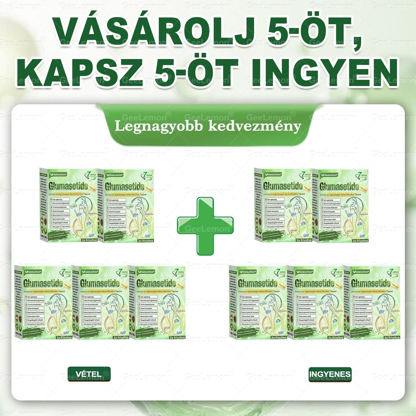 Magyar szakértők által ajánlott · 👩‍⚕️ Hivatalos márkabolt| 🎄✨ 𝐆𝐞𝑒𝐿𝑒𝐦𝐨𝐧® Glumasetide 8 az 1-ben Karcsú és Egészséges Nano Mikrotűs Tapasz 🇭🇺