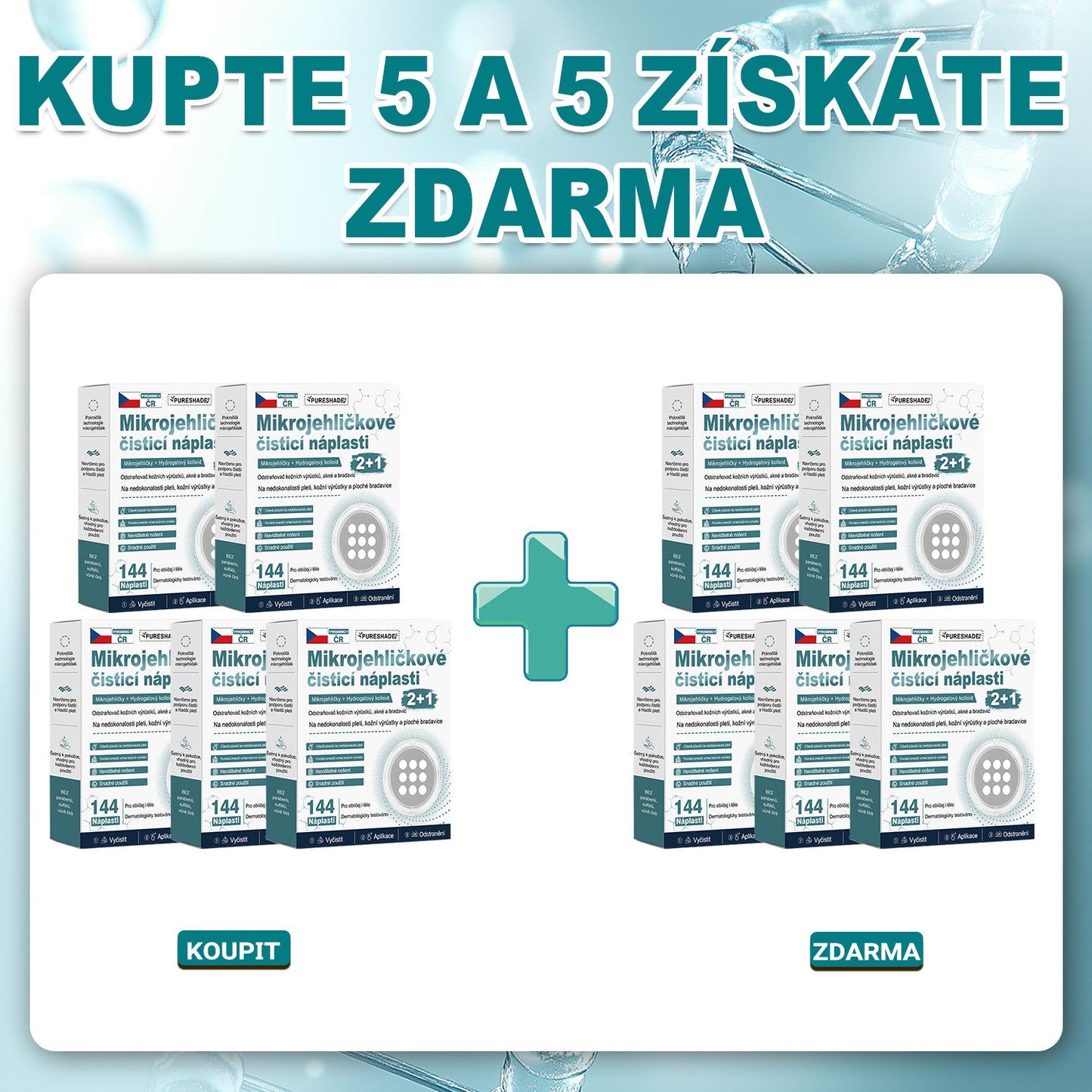 ✨🔥 50% SLEVA 🔥✨ PURESHADE® 2v1 mikrojehličková náplast 🍀 | Na znaménka, bradavice, akné a nedokonalosti pleti | Jemnější a čistší vzhled pokožky